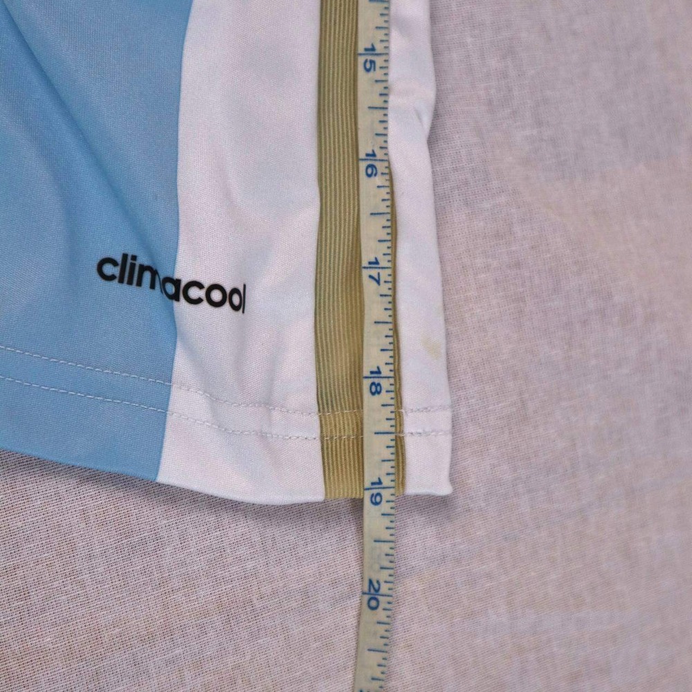 Adidas Argentina Home Jersey Blue White Striped Mens Large L 2014 World Cup - Picture 5 of 6